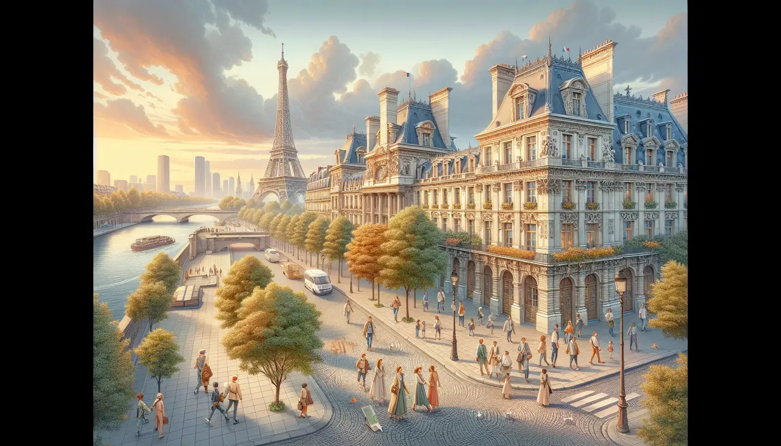 Explore the enchanting streets and famous landmarks of Paris on foot.